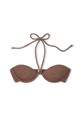 Chocolate Rib Balconette Bra Cup