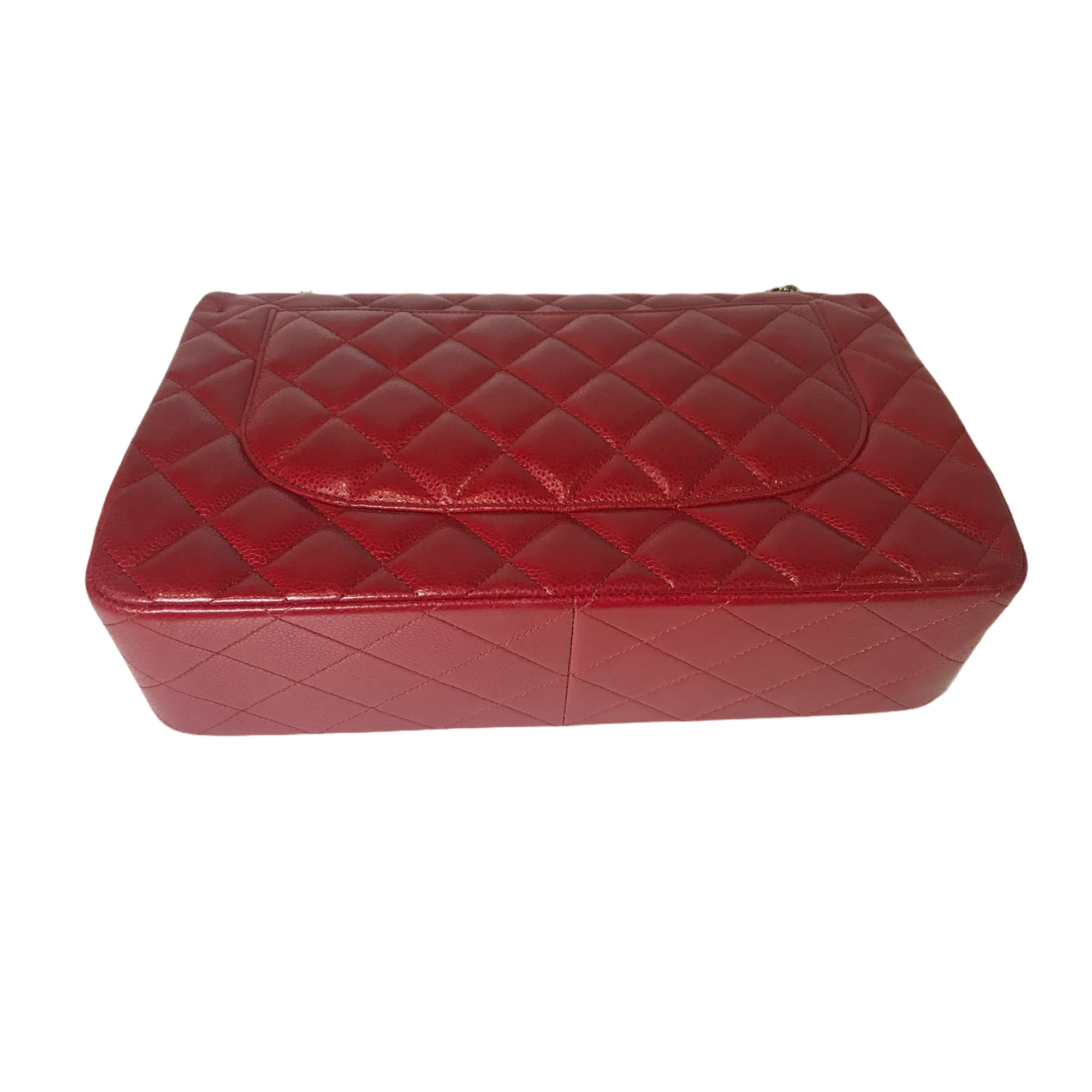 Classic Flap Jumbo Caviar Red SHW