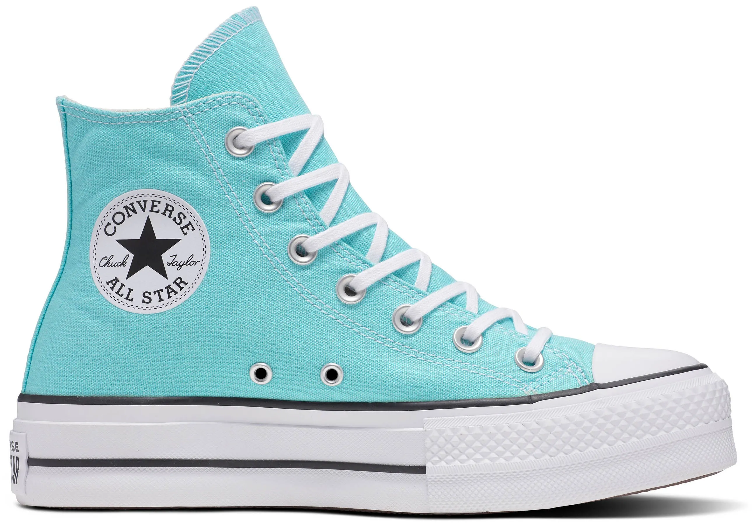 Converse Womens Chuck Taylor All Star Lift Hi Top Triple Cyan/White/Black