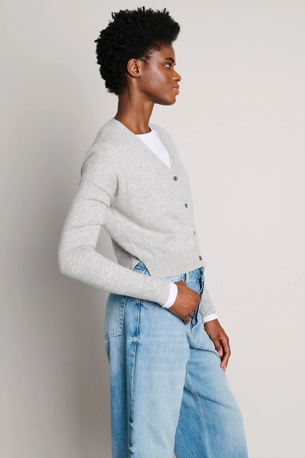 Cropped Cashmere Cardigan