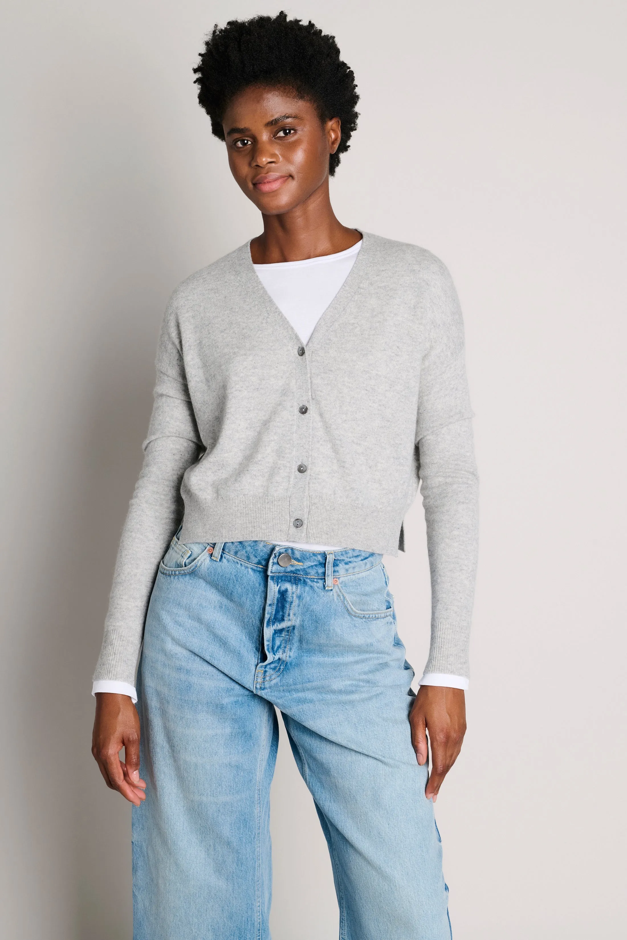 Cropped Cashmere Cardigan