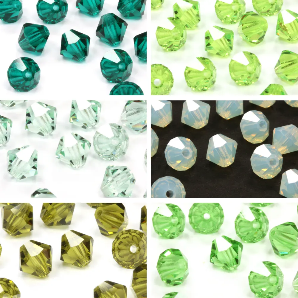 Crystal 5mm Bicone Green Bundle - Pack of 6