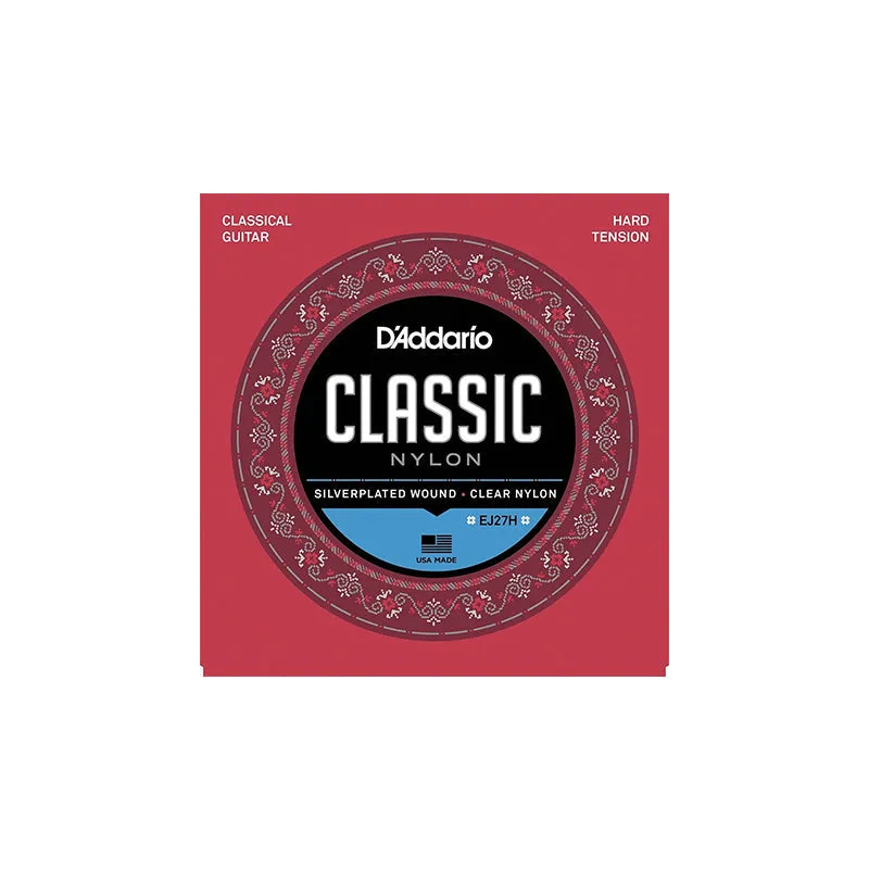 D'Addario Set EJ27H Student Clear/silver Hard Guitar Strings