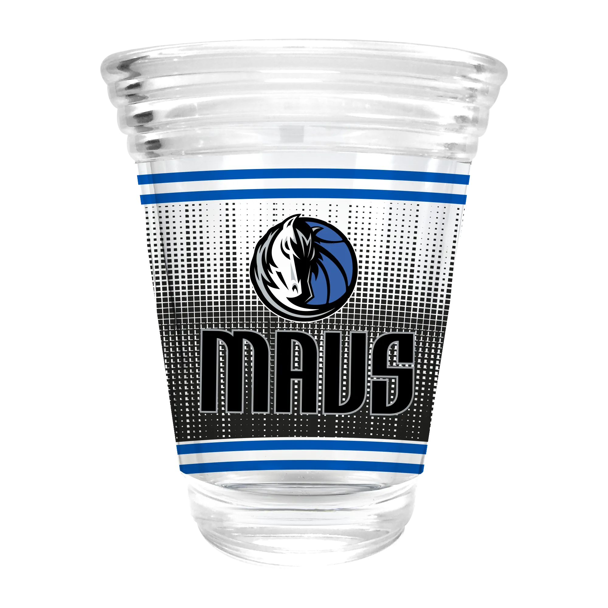 DALLAS MAVERICKS GREAT AMERICAN 2 OZ HORSEHEAD WORDMARK SHOT GLASS