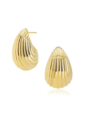 Dani Statement Teardrop Studs - Gold