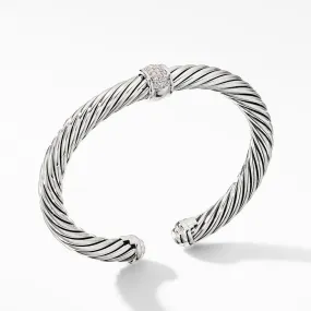 David Yurman Cable Classic Collection® Centre Station Bracelet with Pavé Diamonds