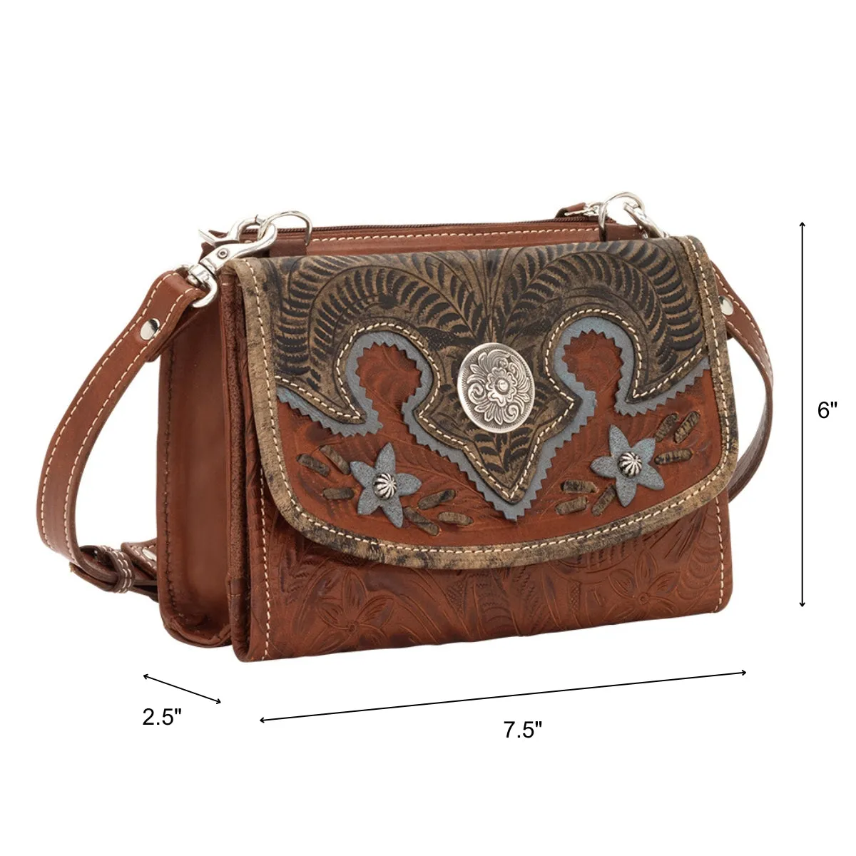 Desert Wildflower Texas Two-Step Crossbody Bag/Wallet