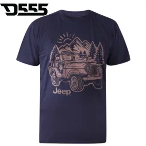 Duke Jeep Printed Navy T-Shirt Navy