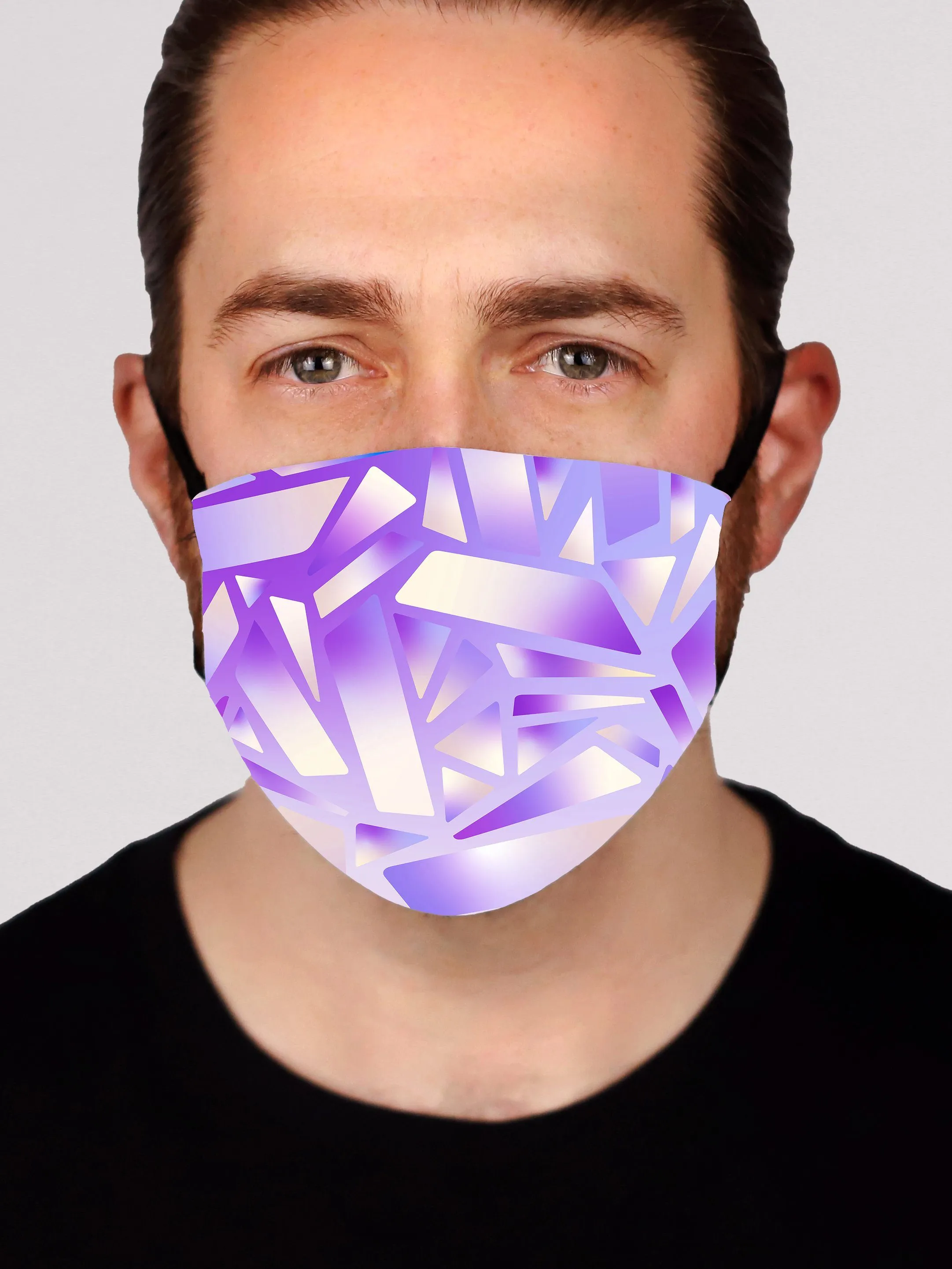 Electric Stained Glass (Purple Ice) Face Mask