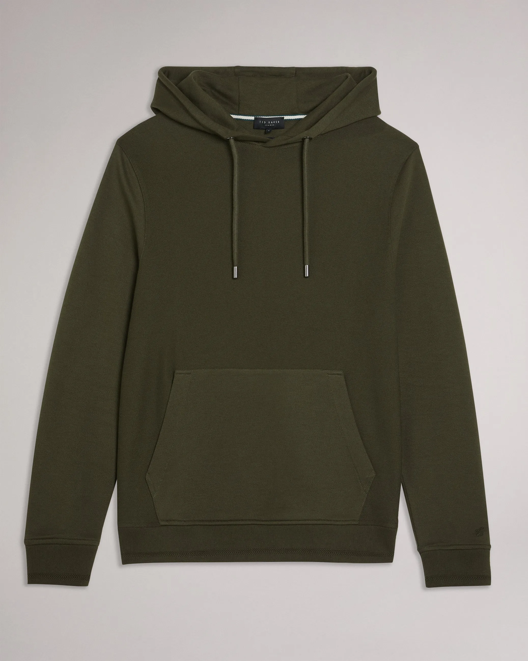 Ellja Long Sleeve Cotton Twill Hoodie Khaki