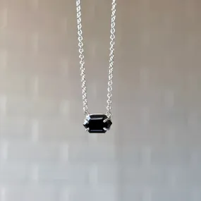 Emerson Black Garnet Necklace in Silver