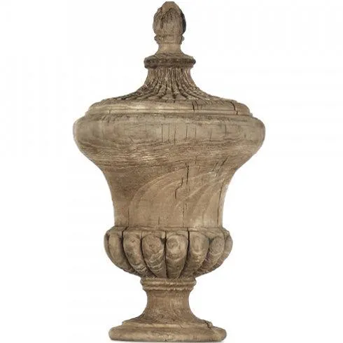 Estelle Carved Wooden Urn