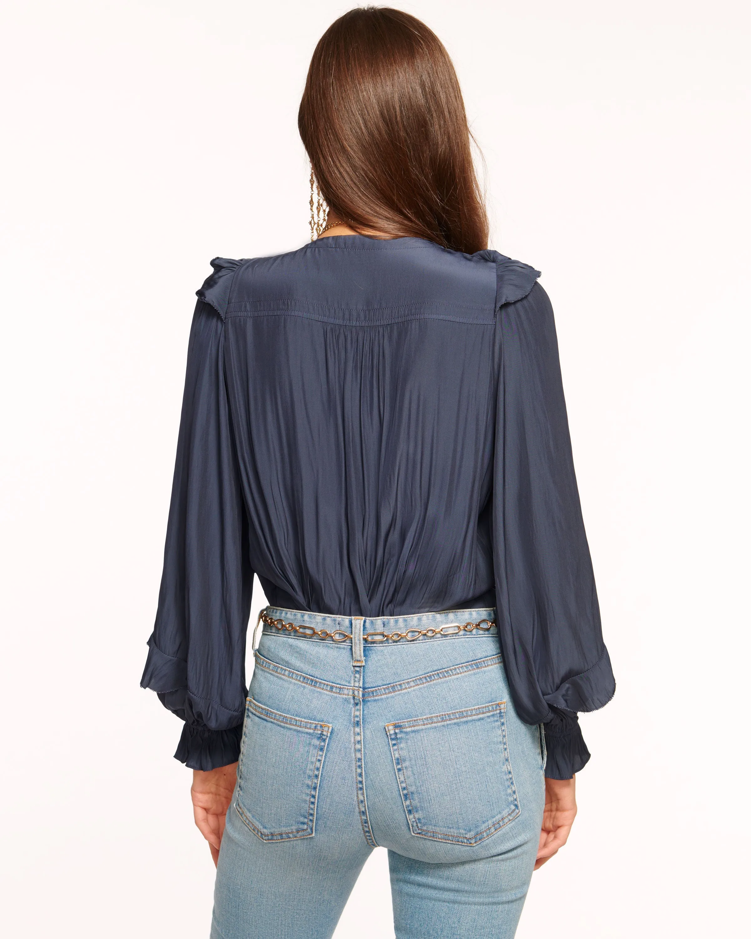 Estelle Ruffle V-Neck Blouse