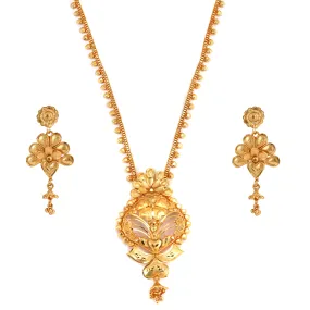 Filigree Floral Chain Necklace Set