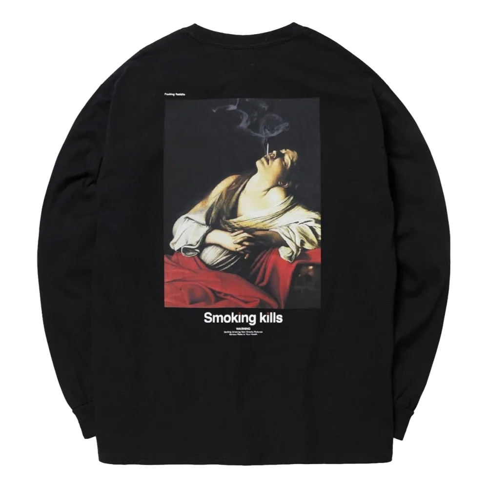 #FR2 SMOKER PHOTO LONG SLEEVE T-SHIRT-BLACK