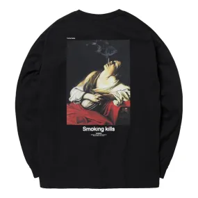 #FR2 SMOKER PHOTO LONG SLEEVE T-SHIRT-BLACK