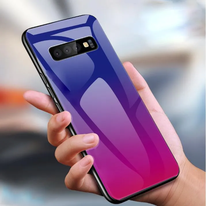 Galaxy S10 Plus Gradient Soft Edge Glass Back Case