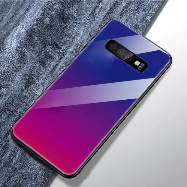 Galaxy S10 Plus Gradient Soft Edge Glass Back Case