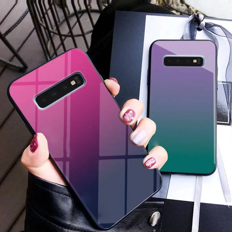 Galaxy S10 Plus Gradient Soft Edge Glass Back Case