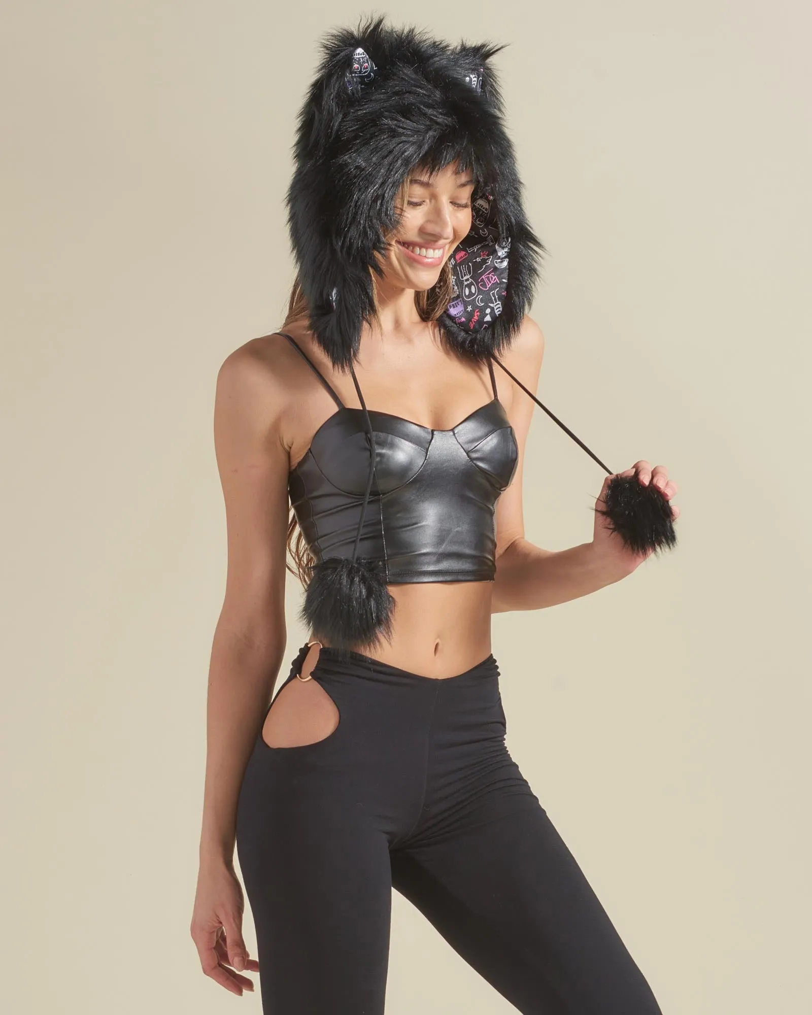 Grazer Wolf Artist Edition Faux Fur Half Hood | Women's