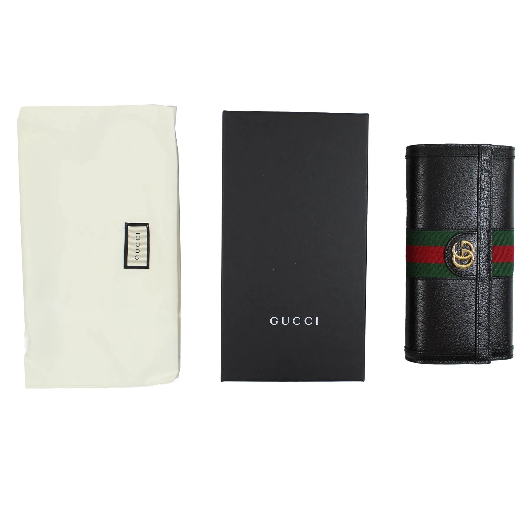 Gucci Leather Wallet Ophidia GG Black - Women Collection Accessories