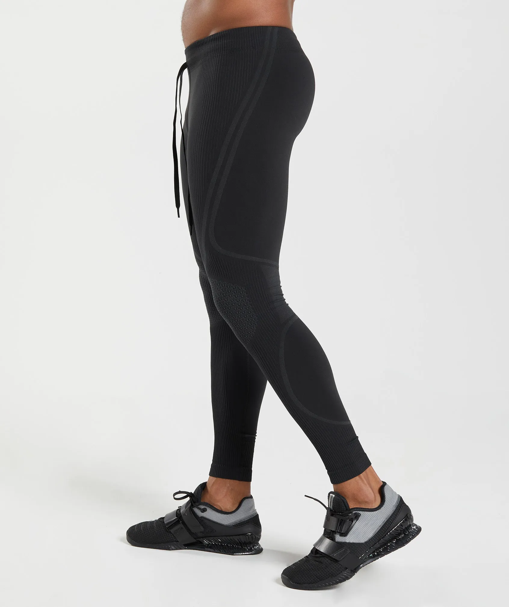 Gymshark 315 Seamless Tights - Black/Charcoal Grey