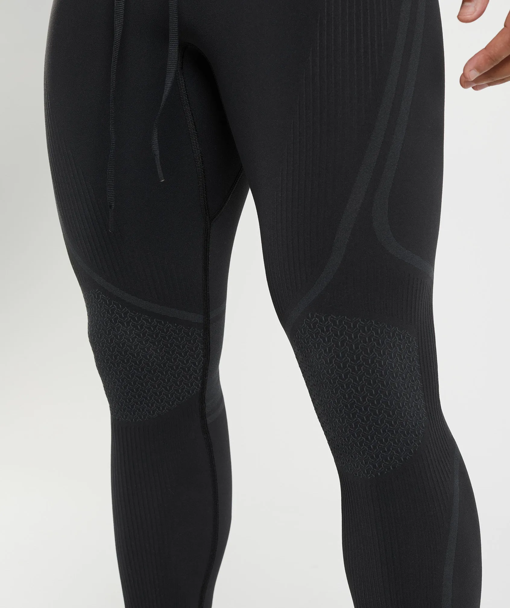 Gymshark 315 Seamless Tights - Black/Charcoal Grey