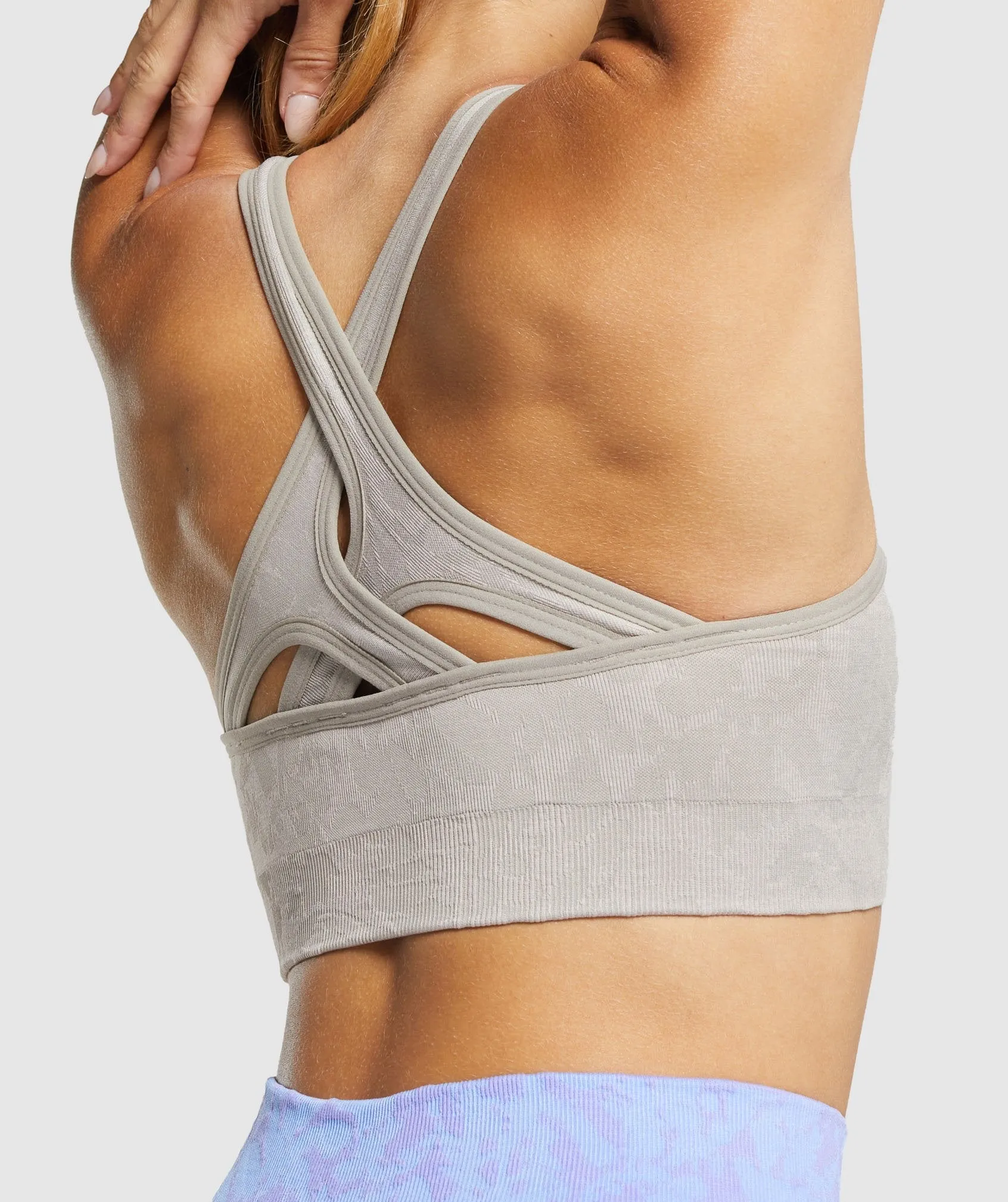 Gymshark Adapt Animal Seamless Sports Bra - Butterfly | Grey