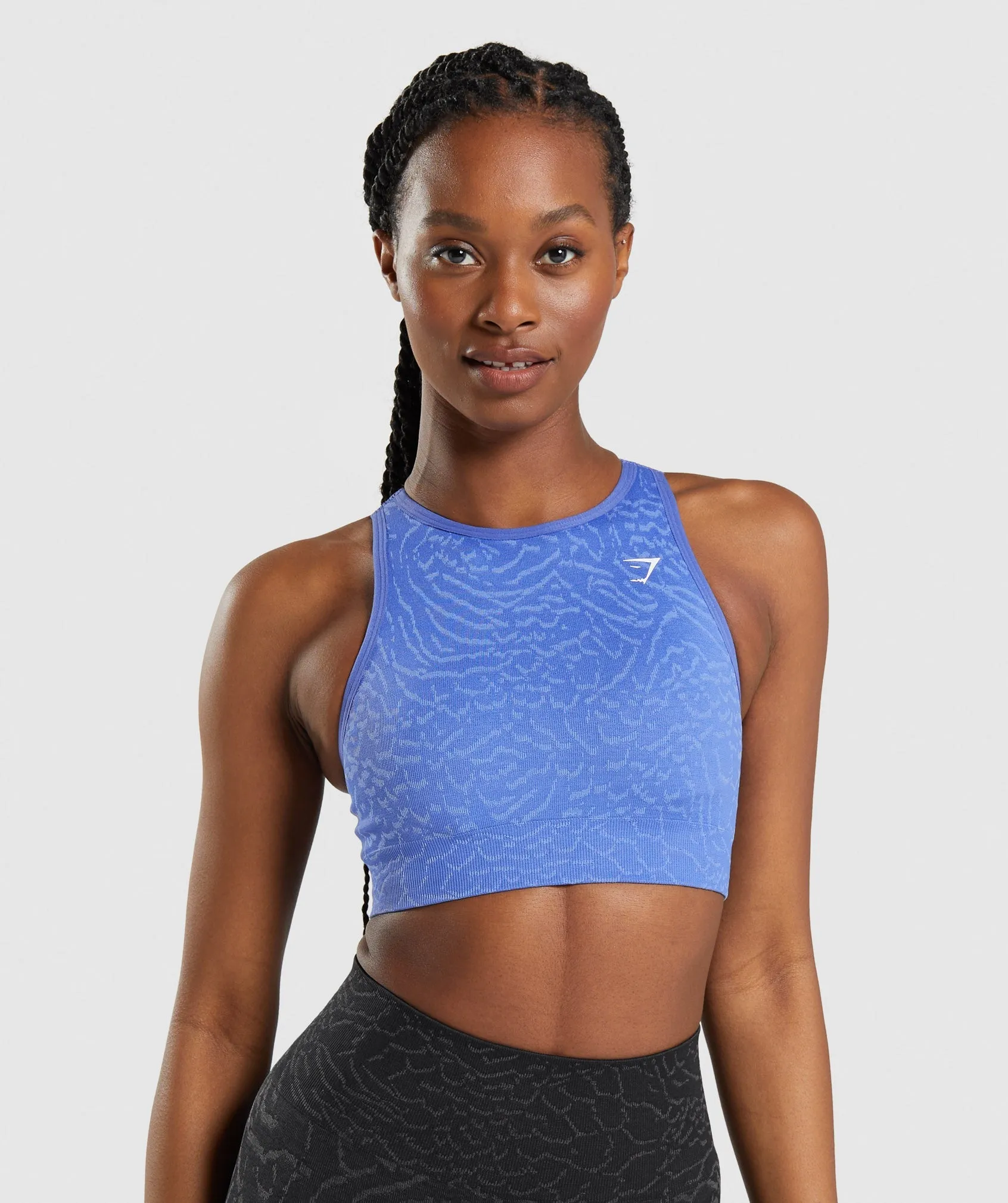 Gymshark Adapt Animal Seamless Sports Bra - Court Blue