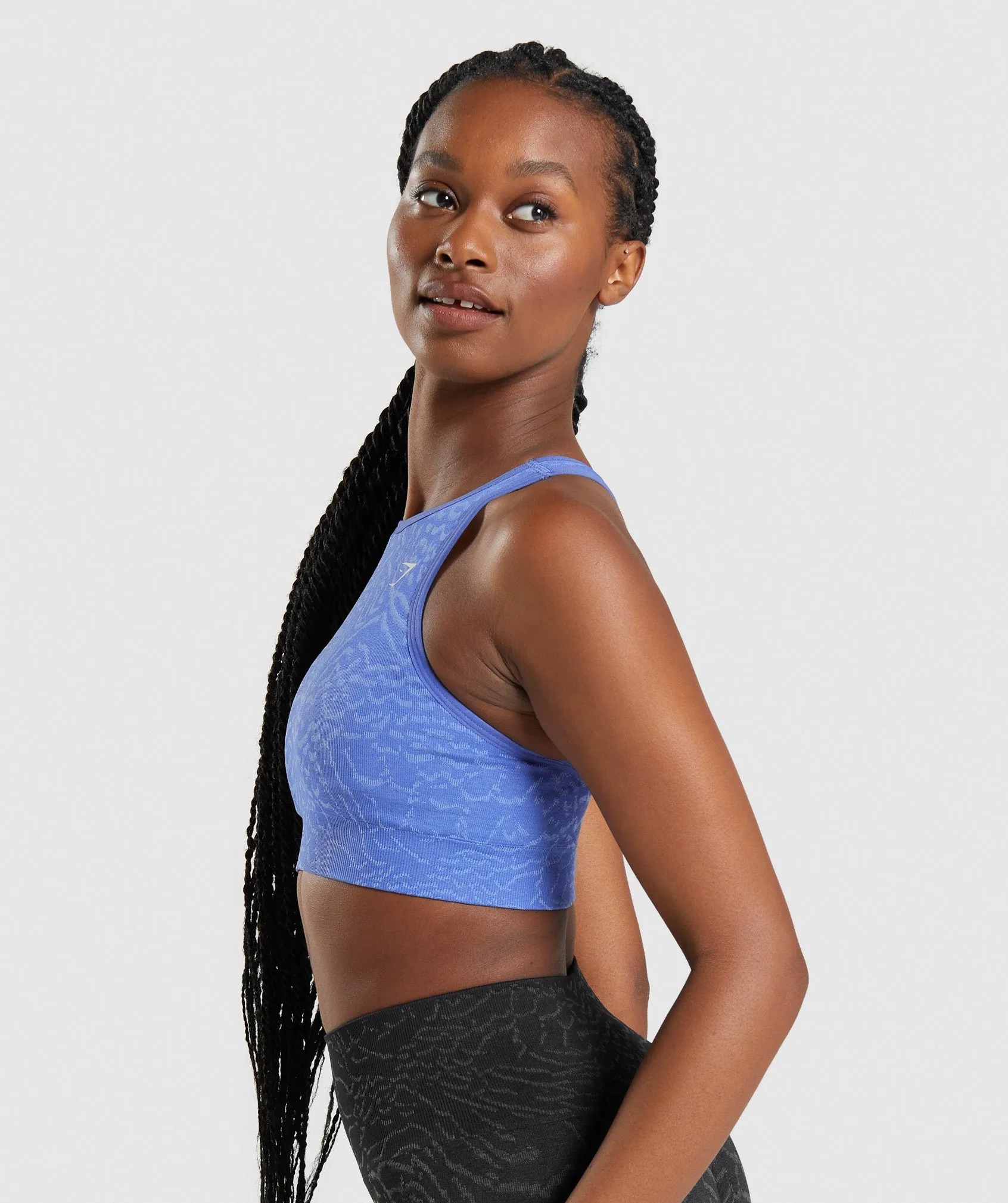 Gymshark Adapt Animal Seamless Sports Bra - Court Blue