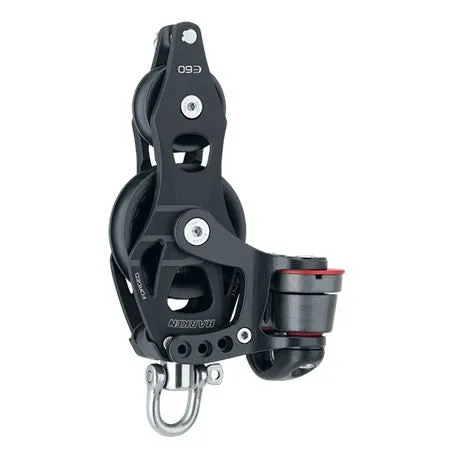 Harken 60mm Aluminum Element Fiddle Block — Swivel, Becket, Cam Cleat 6264