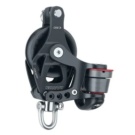 Harken 60mm Element Block — Single Swivel, Becket, Cam Cleat 6266