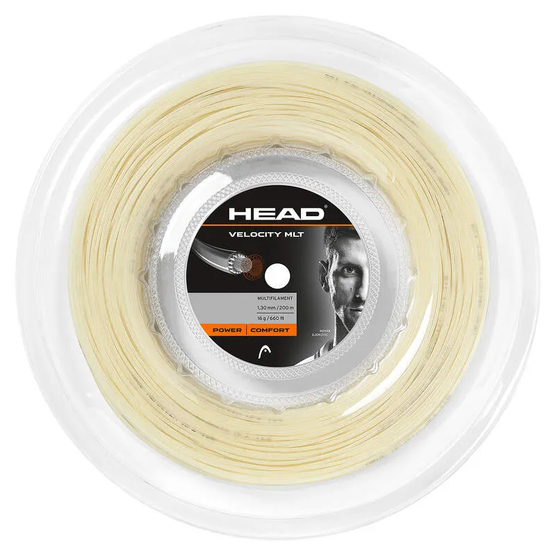 Head Velocity MLT Tennis String Reel of Natural 16g 1.30mm