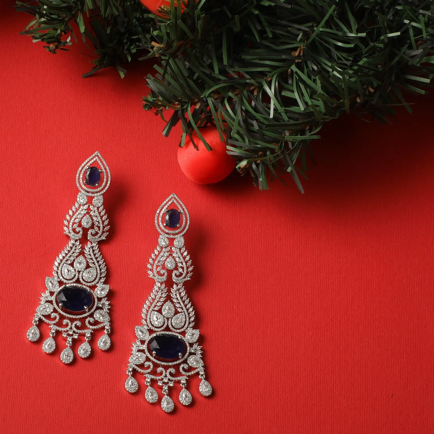 Helia Nakshatra CZ Drop Earrings