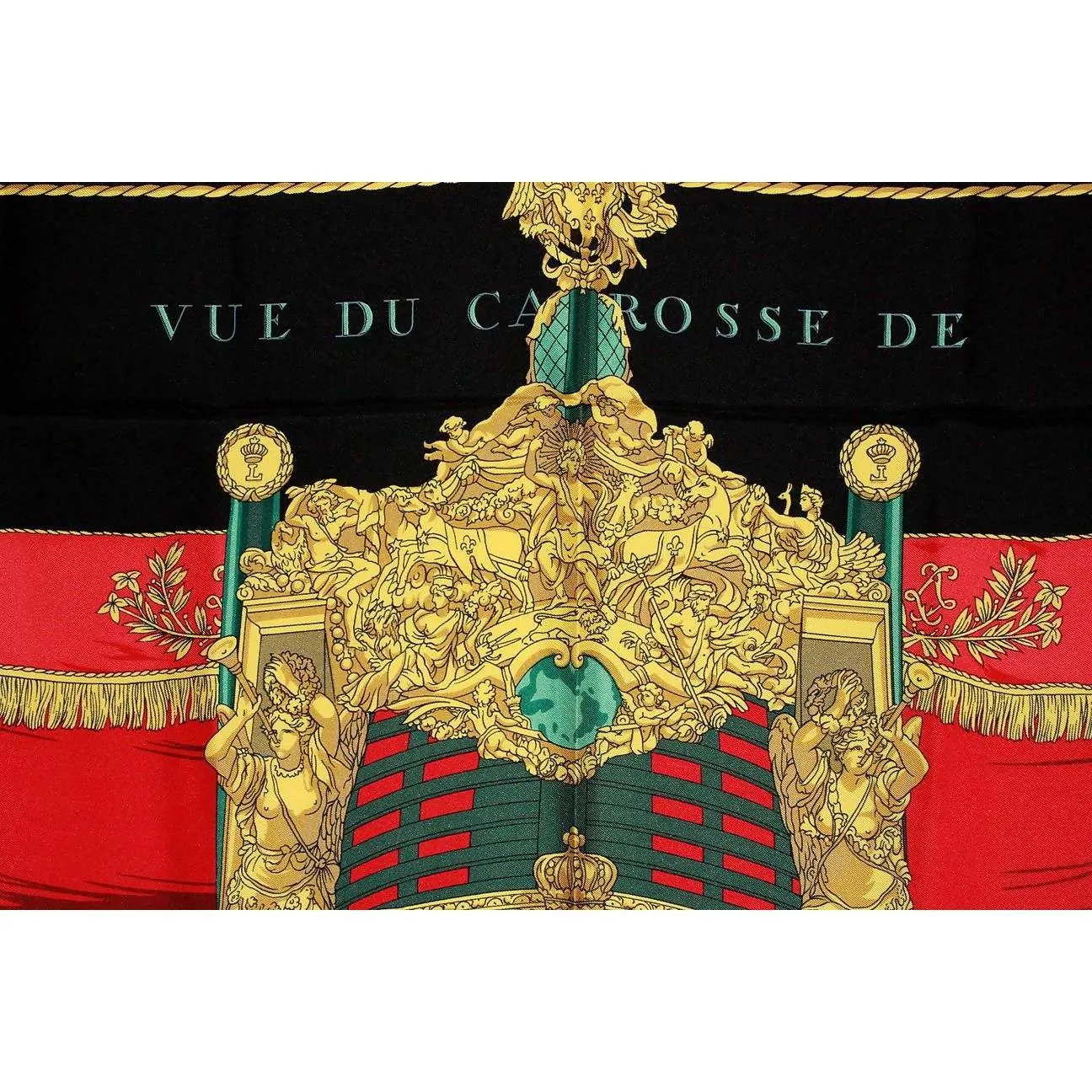 HERMES Vue Du Carrosse De La Galère La Réale Silk Scarf