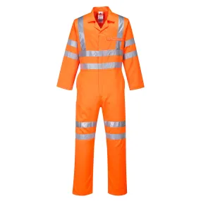 Hi-Vis Railtrack Poly Cotton Coverall - Orange