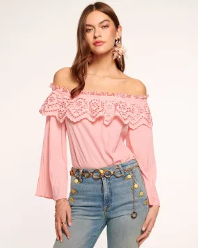 Holland Embellished Off-The-Shoulder Top