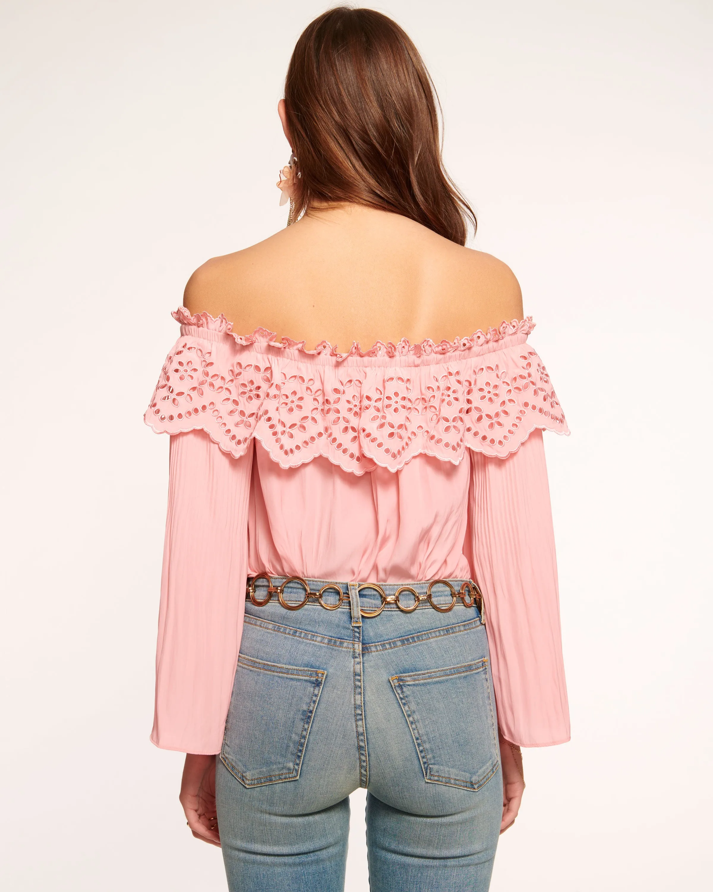 Holland Embellished Off-The-Shoulder Top