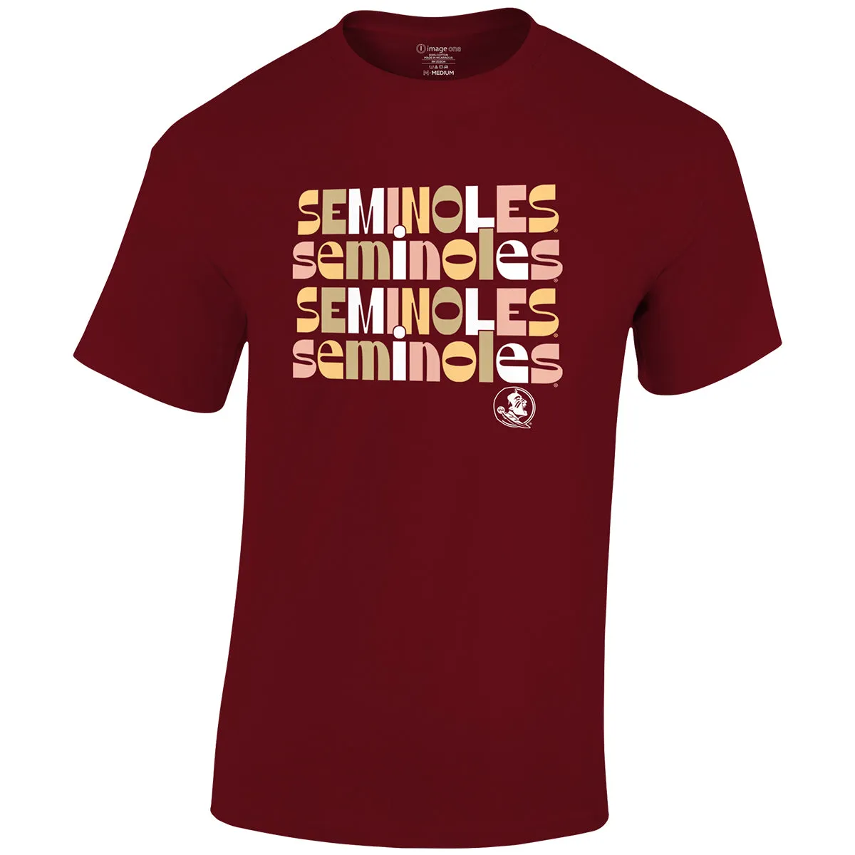 Image One Youth Repeat Seminoles Retro Design Short Sleeve T-shirt - Garnet