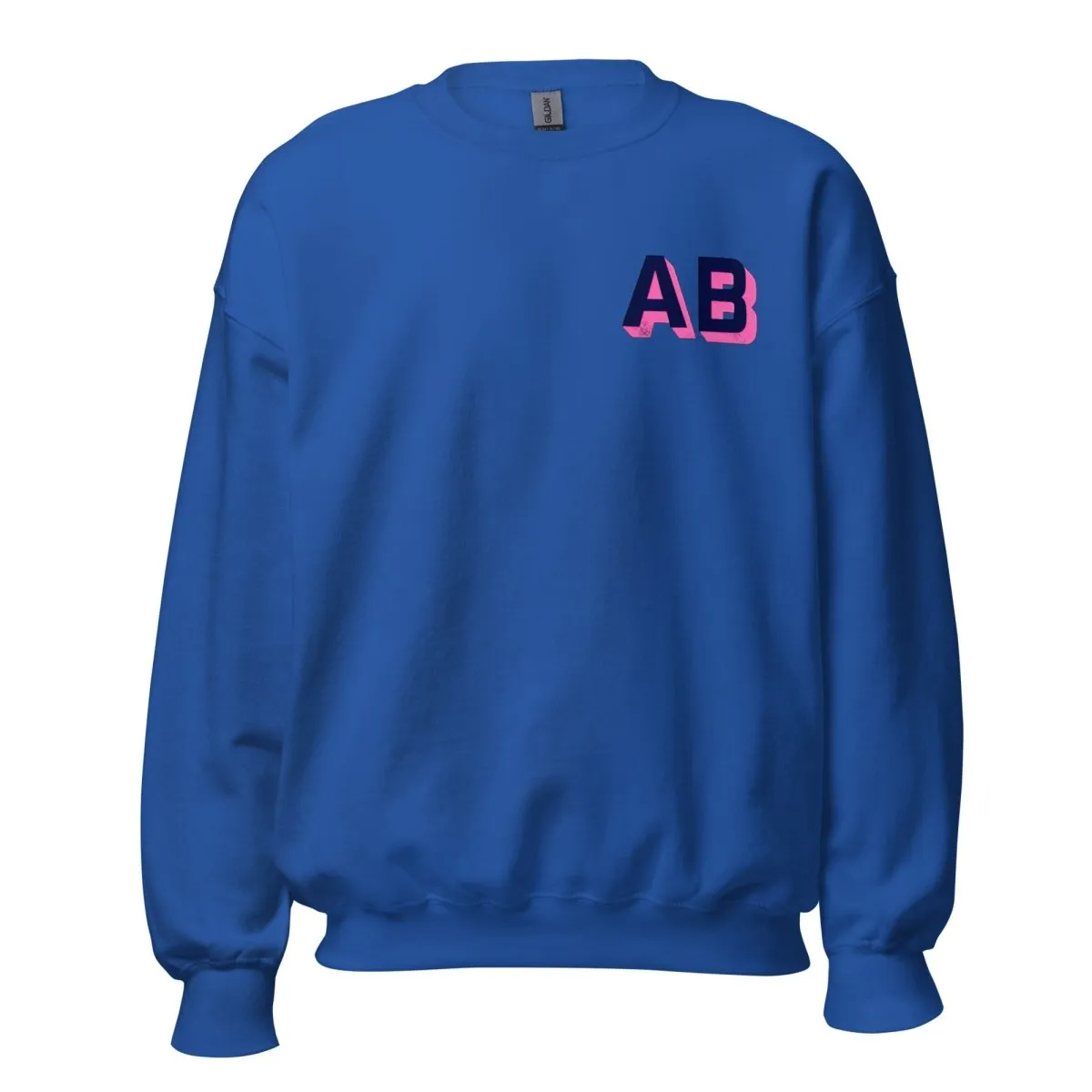 Initialed Shadow Block Letters Crewneck Sweatshirt