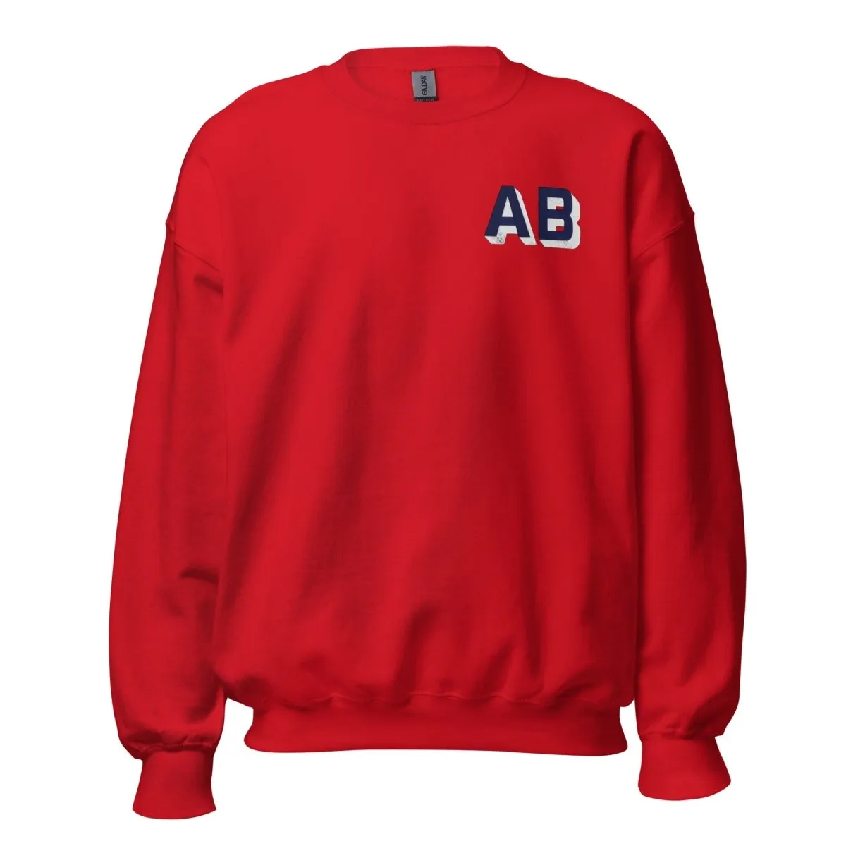 Initialed Shadow Block Letters Crewneck Sweatshirt