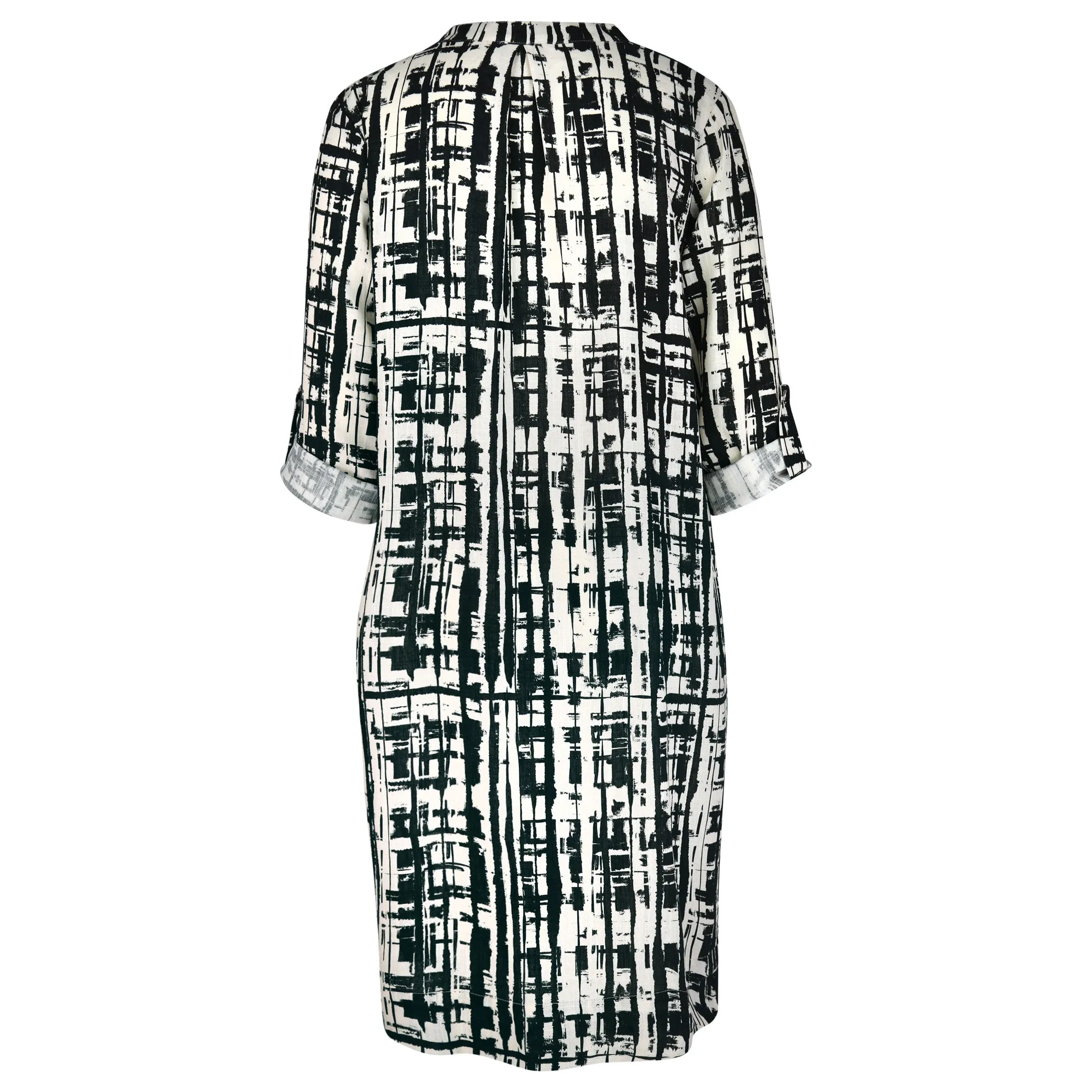 Is Caroline Bib Frt Tunic Nat/Abstract Dress