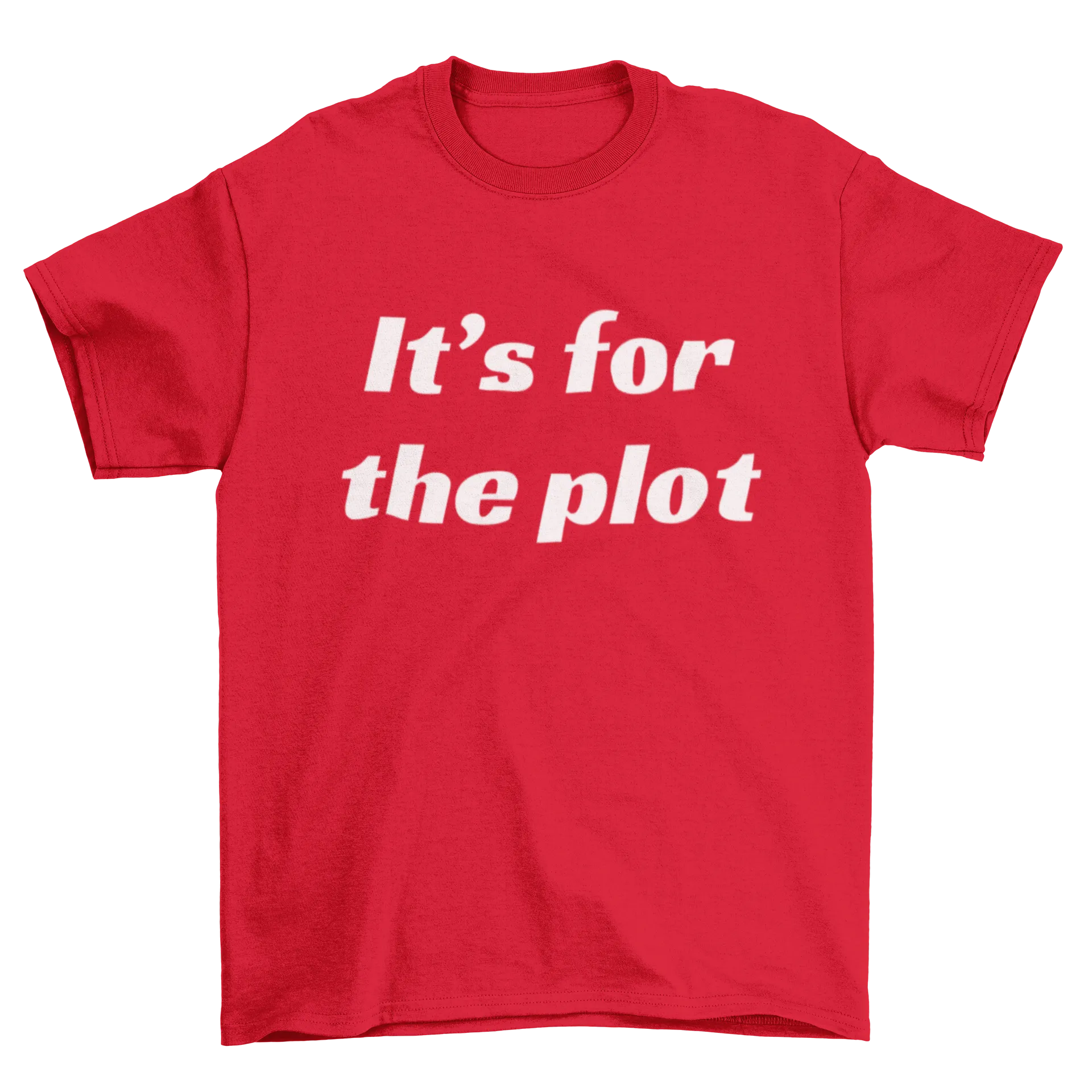 IT'S FOR THE PLOT, BABY TEE - RØD