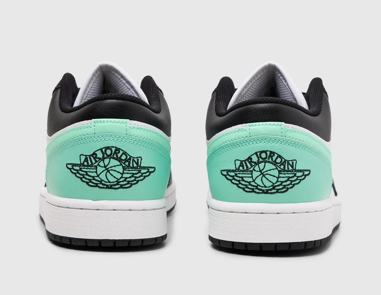 Jordan 1 Low White / Black - Green Glow