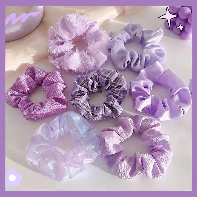 Kawaii Grape Color Scrunchie