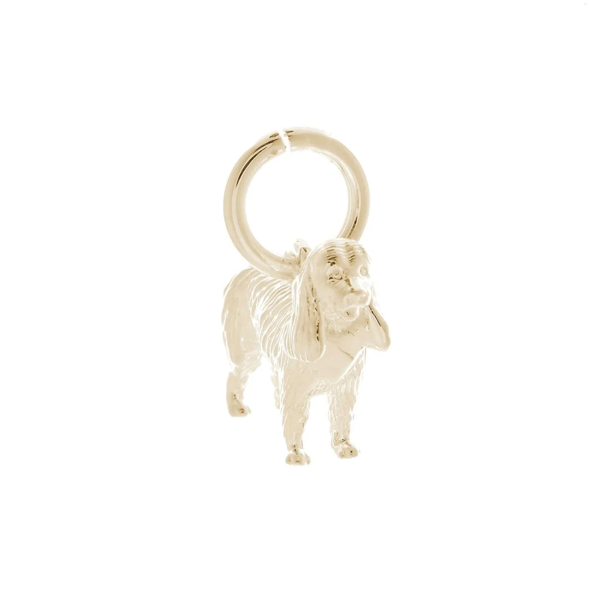 King Charles Spaniel Solid Gold Dog Charm