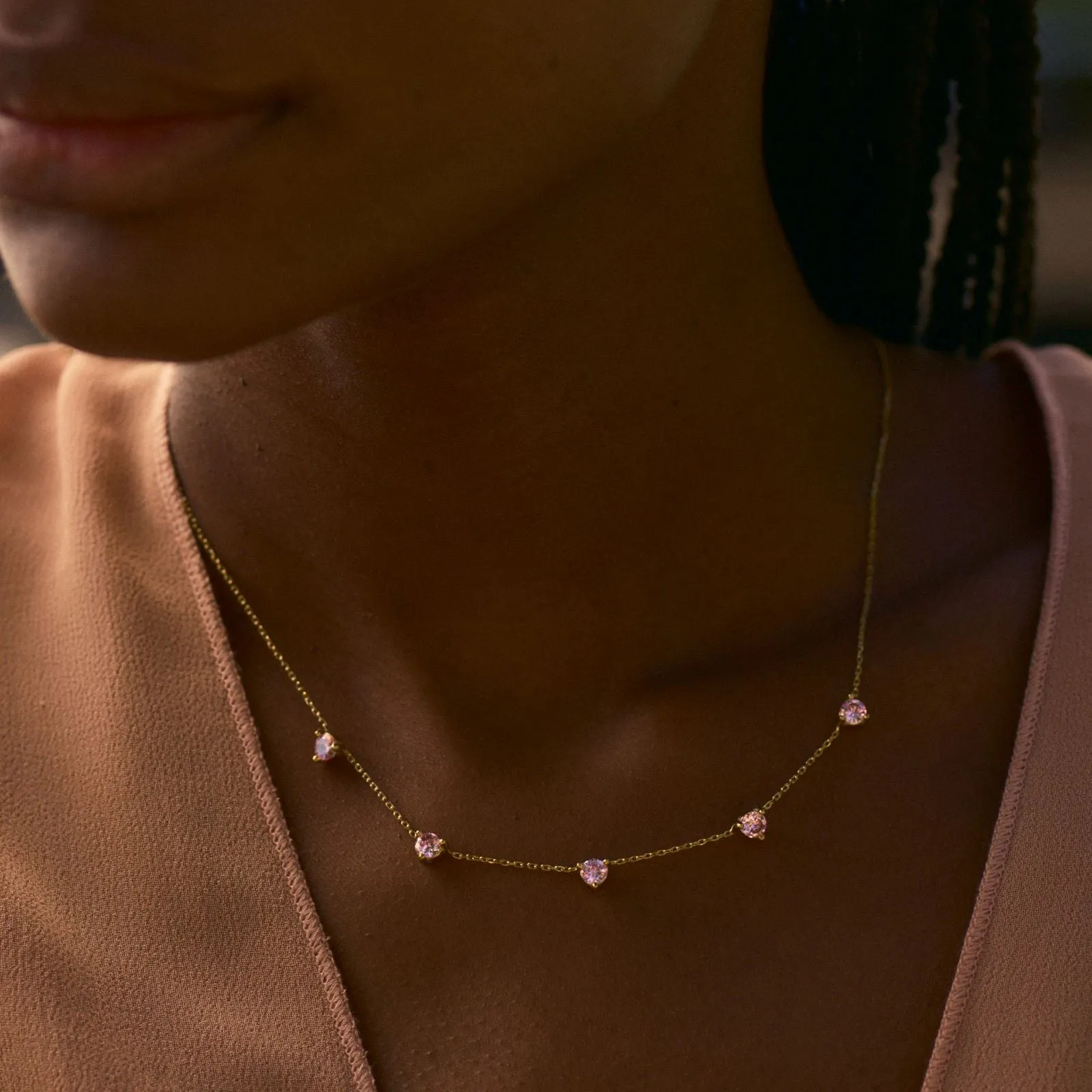 La Collina Necklace Pink Gold