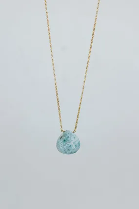 Large Larimar Single Stone Necklace