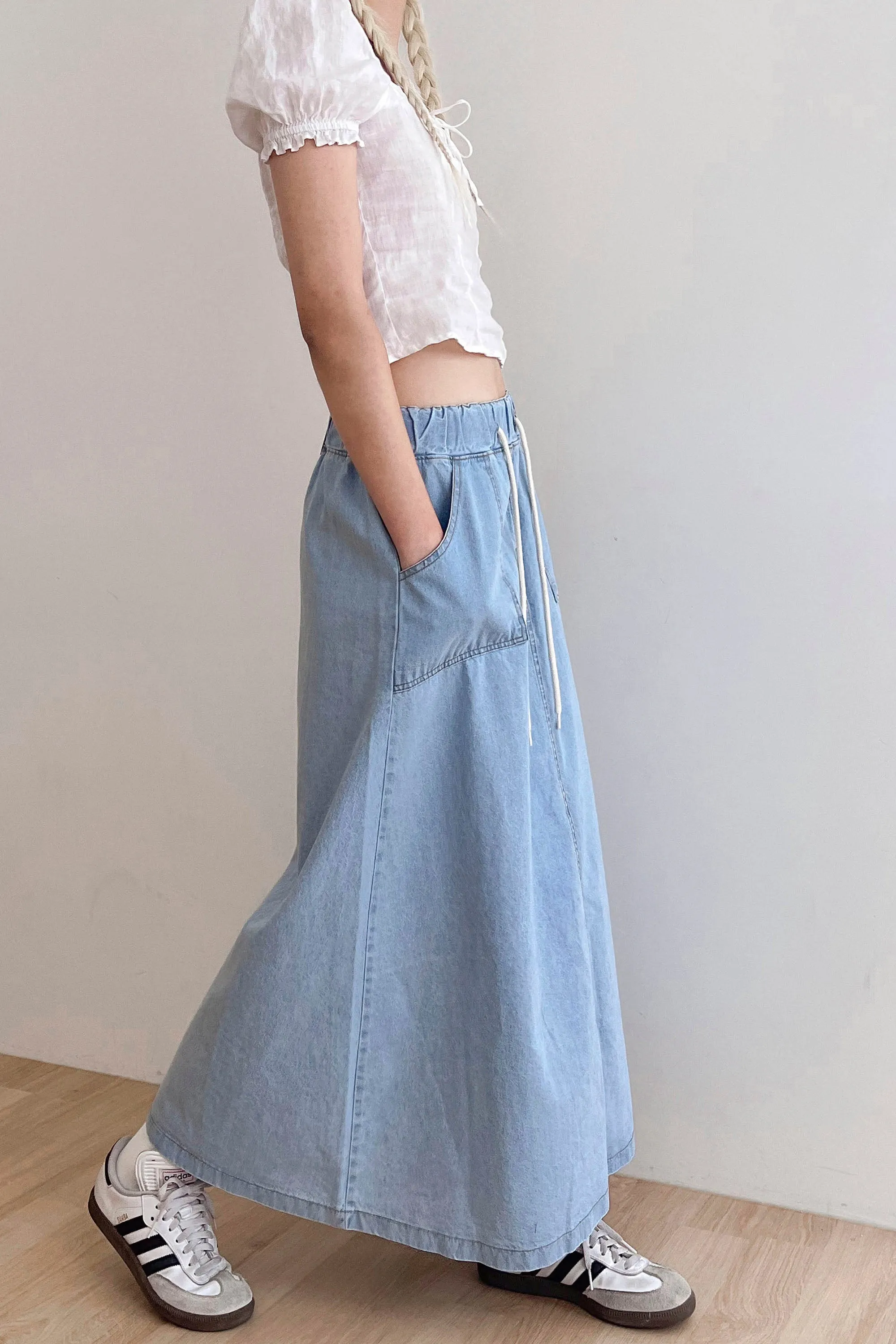 Layla Maxi Denim Skirt