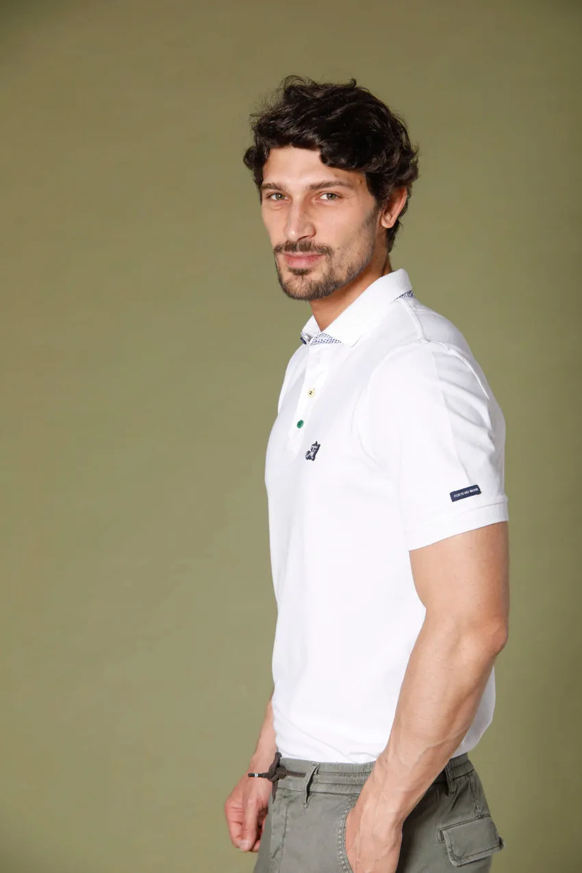 Leopardi polo uomo in piquet con dettagli sartoriali regular ①